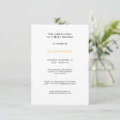 Cute Bumblebees Baby shower Invitation Kaart (Staand voorkant)