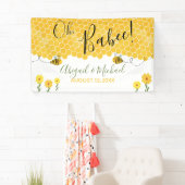 Cute Bumblebees Geslacht Neutrale Baby shower bij  Spandoek (Insitu)