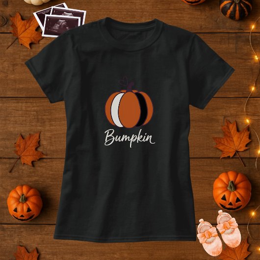 Cute Bumpkin Pumpkin On The Way Maternity T-shirt