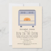 Cute Bun in de Oven Gender Neutral Baby Kaart (Voorkant)