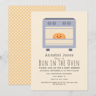 Cute Bun in de Oven Gender Neutral Baby Kaart
