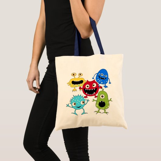 Cute Bunch of Monsters Canvas tas (Voorkant (product))