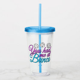 Cute Bunco Game Night Pink Blue Dice Acryl Drinkbeker