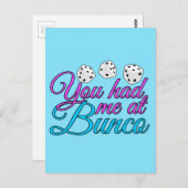 Cute Bunco Game Night Pink Blue Dice Briefkaart (Voorkant / Achterkant)