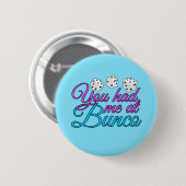 Cute Bunco Game Night Pink Blue Dice Ronde Button 5,7 Cm (Voorkant /achterkant)