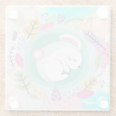 Cute Bunnн Glazen Onderzetter (Achterkant)