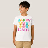 Cute Bunnies Fun Happy Pasen T-shirt (Voorkant volledig)