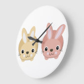 Cute Bunnies Grote Klok (Hoek)