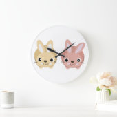 Cute Bunnies Grote Klok (Huis)