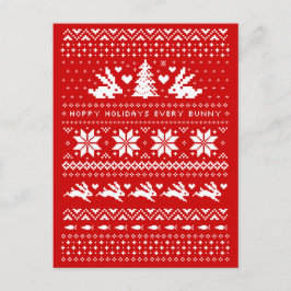 Cute Bunnies kerst Pattern Hoppy Feestdagen