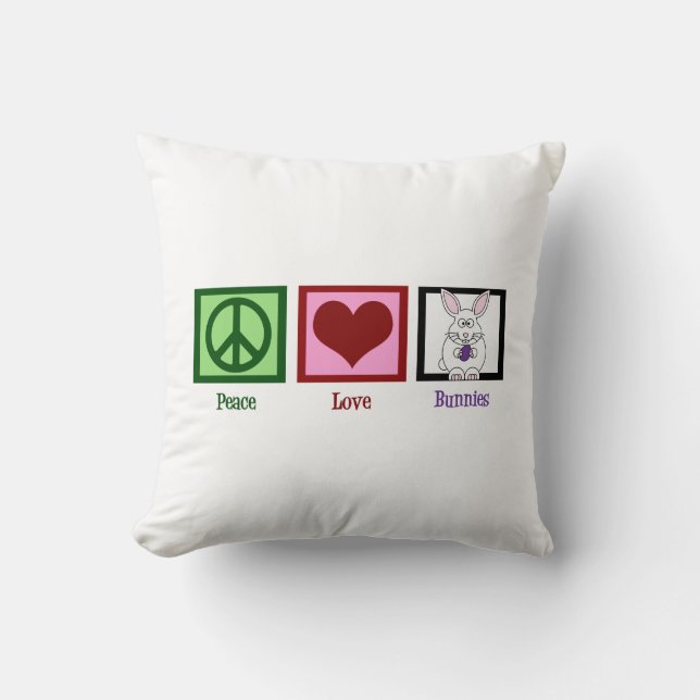 Cute Bunnies Kussen (Voorkant)