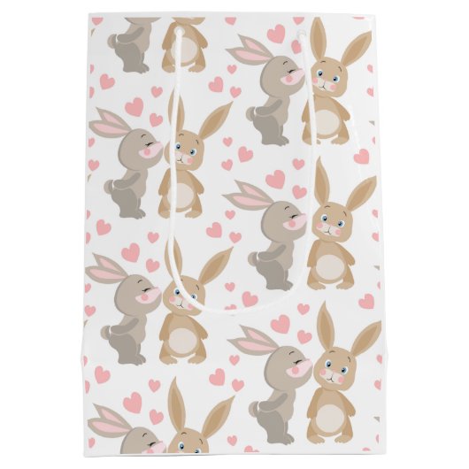 Cute Bunnies Medium Gift Bag Medium Cadeauzakje (Achterkant)