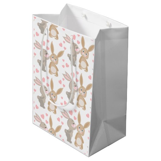Cute Bunnies Medium Gift Bag Medium Cadeauzakje (Achterkant Gekanteld)