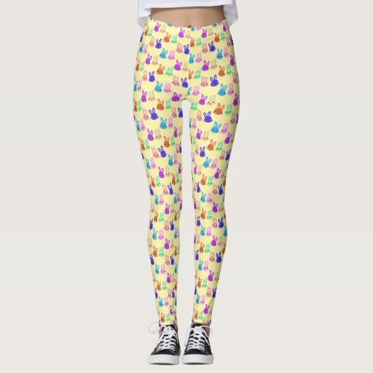 Cute Bunnies Pattern Leggings (Voorkant)