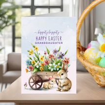 Cute Bunnies Personalized Granddochter Easter