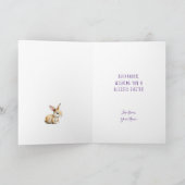 Cute Bunnies Personalized Grandson Easter Feestdagen Kaart (Binnen)