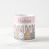 Cute Bunnies Personalized Koffiemok (Center)