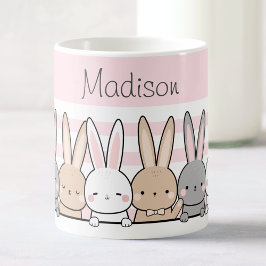 Cute Bunnies Personalized Koffiemok