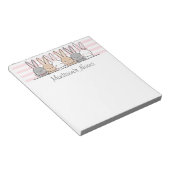 Cute Bunnies Personalized Notitieblok (Schuin)