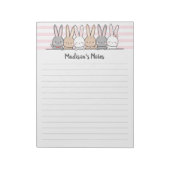 Cute Bunnies Personalized Notitieblok (Linkerzijde)