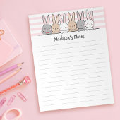 Cute Bunnies Personalized Notitieblok