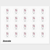 Cute Bunnies Sharing a Heart Candle Business Ronde Sticker (Vel)
