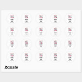 Cute Bunnies Sharing a Heart Candle Business Ronde Sticker (Vel)