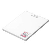 Cute Bunnies Sharing a Heart Notitieblok (Linkerzijde)