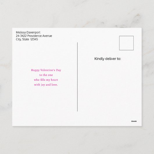 Cute Bunnies Sharing a Heart Valentine's Day Feestdagenkaart (Achterkant)