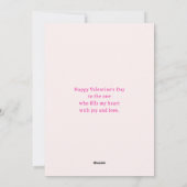 Cute Bunnies Sharing a Heart Valentine's Feestdagenkaart (Achterkant)