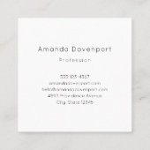 Cute Bunnies Sharing a Heart Vierkante Visitekaartje (Achterkant)