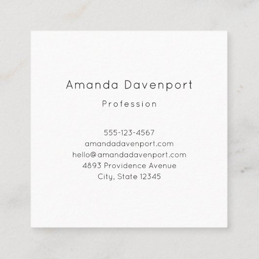 Cute Bunnies Sharing a Heart Vierkante Visitekaartje (Achterkant)