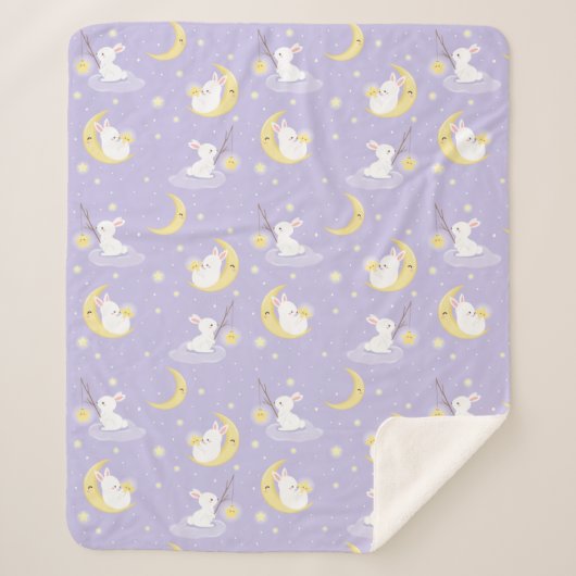 Cute Bunnies Sherpa Deken (Voorkant)