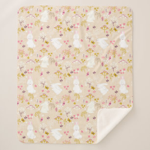 Cute Bunnies Sherpa Deken