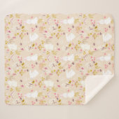 Cute Bunnies Sherpa Deken (Voorkant (horizontaal))