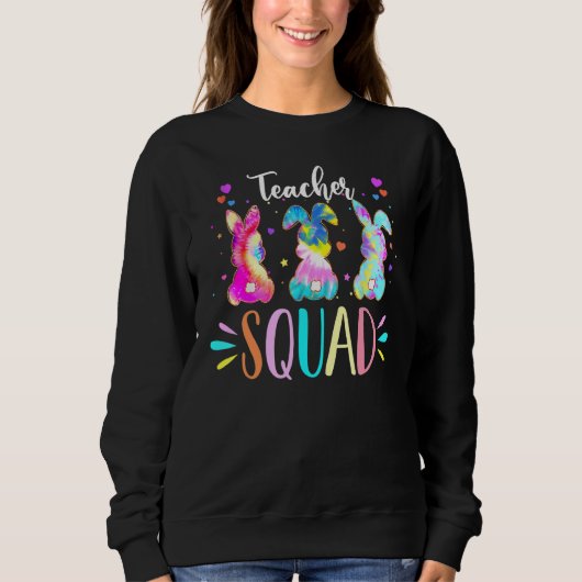 Cute Bunnies Teacher Squad Easter Day Time Die 1 Trui (Voorkant)