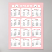 Cute Bunny 2025 Agenda Poster (Voorkant)