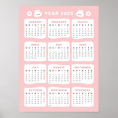 Cute Bunny 2025 Agenda Poster (Voorkant)