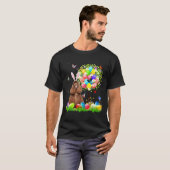 Cute Bunny American Cocker Spaniel Easter Eggs Tre T-shirt (Voorkant volledig)