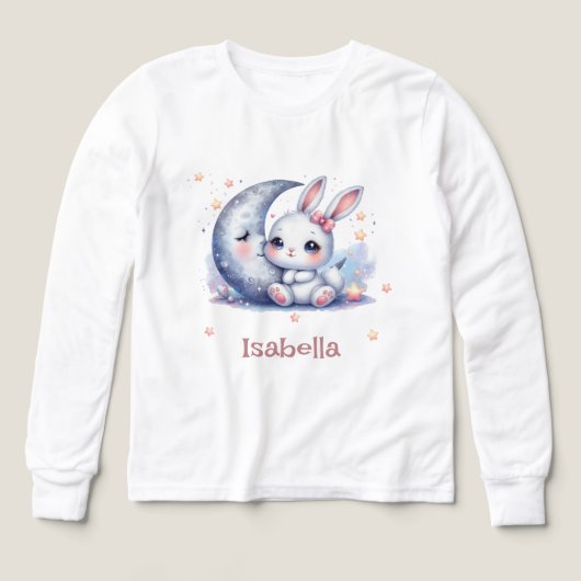 cute bunny and crescent moon (Voorkant)