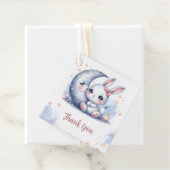 cute bunny and crescent moon bedankjes labels (In situ)
