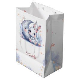 cute bunny and crescent moon medium cadeauzakje