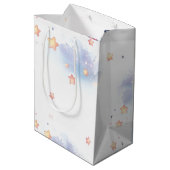 cute bunny and crescent moon medium cadeauzakje (Achterkant Gekanteld)