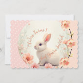 Cute Bunny And Floral Kaart (Voorkant)
