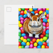 Cute Bunny and Jellybeans Briefkaart (Voorkant / Achterkant)
