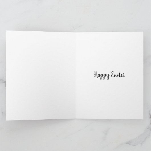 Cute Bunny and Jellybeans Happy Easter Greeting Kaart (Binnen)