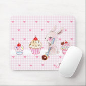 Cute bunny and kawaii cupcakes muismat (Met muis)