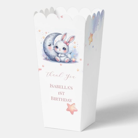 cute bunny and silver moon favor boxes bedankdoosjes (Voorkant)