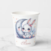 cute bunny and silver moon  paper cups papieren bekers (Voorkant)