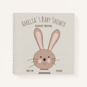 Cute Bunny and Stippen Baby shower Guest Notitieboek (Voorkant)